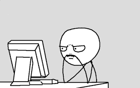 writers block grumpy cartoon